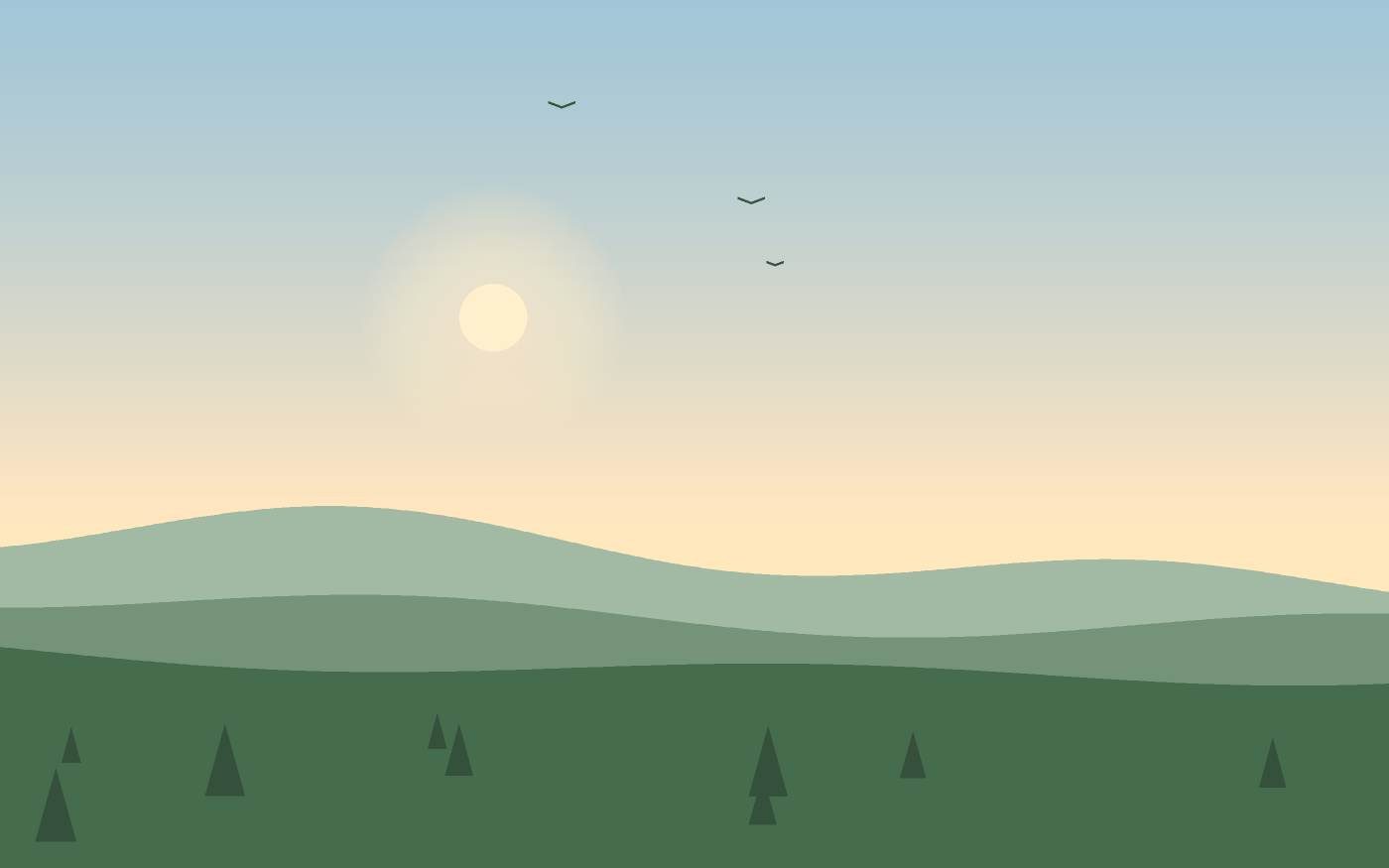 Ilustração de uma paisagem